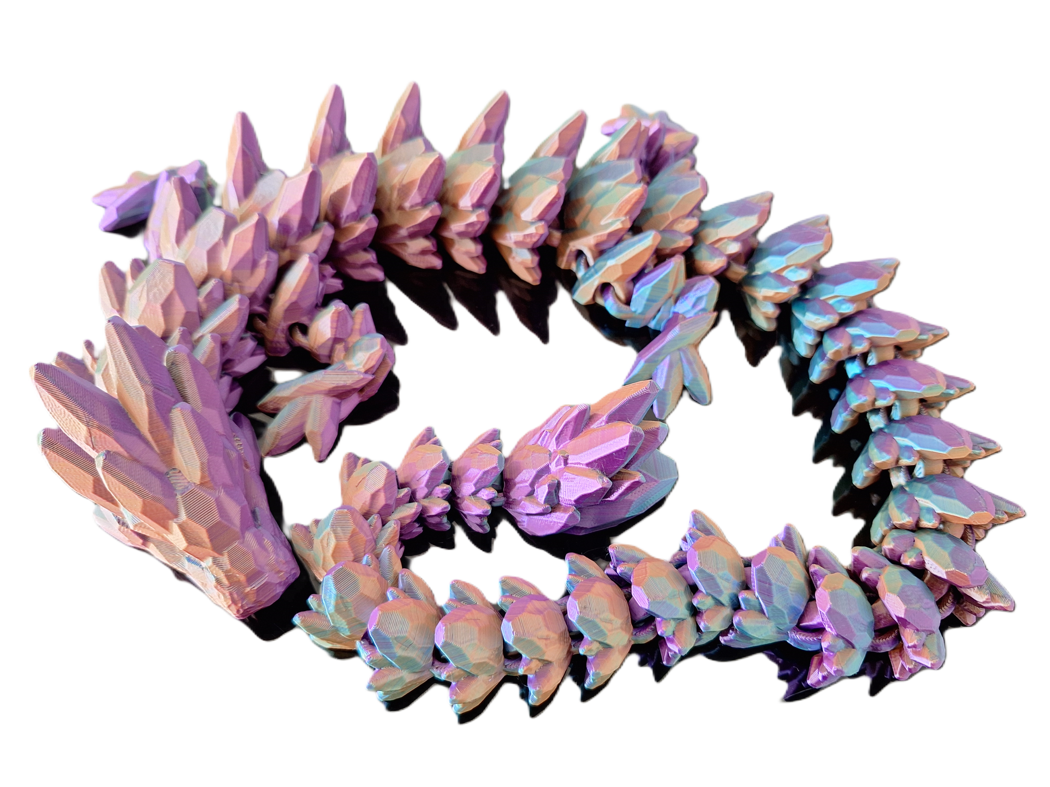 Gemstone draak fidget met geledingen en meerdere kleuren